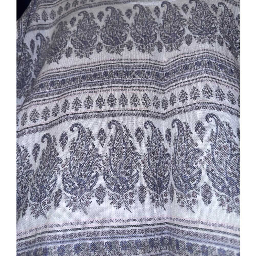 J Jill Pure Jill Boho Hemp Blend Top Womens XL Tall Hippie Paisley Beach Relaxed - Picture 6 of 6